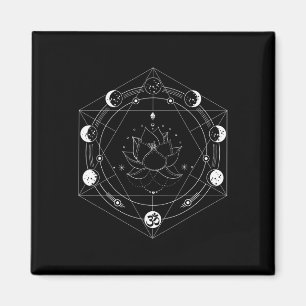 Imã Fases de Flor de Lua de Lótus Negro Yoga