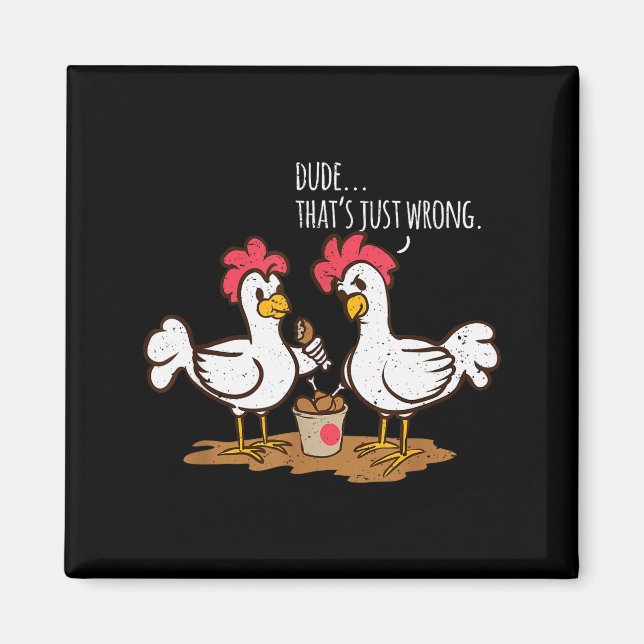 Imã Fast Food Chicken Wings Funny Deep Fried Chicken S (Frente)