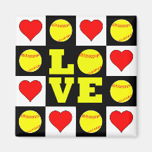 Fastpitch Softball Player LOVE Cute Decorative