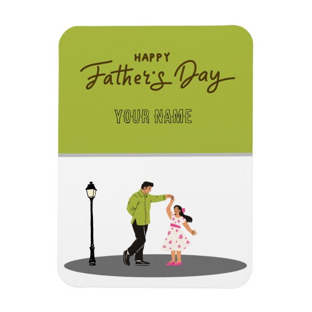 Ímã Father’s Day Gift for Dad | Custom Photo & Name (Vertical)