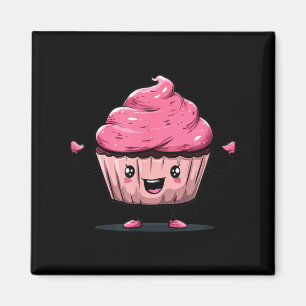 Imã Fatia de Bolo de Rosa Bonito para Amantes de Muffi