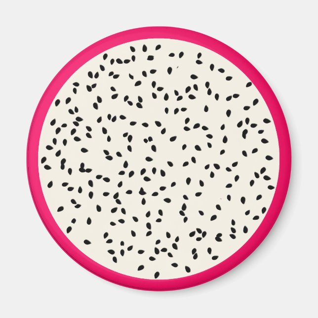 Imã Fatia de Fruta Estilizada de Dragões/Fruta de Drag (Frente)