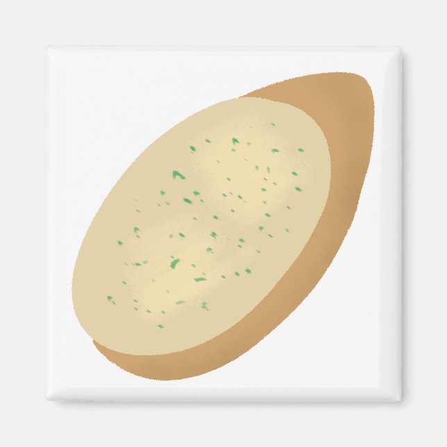 Imã Fatia de Pão com Alho Presente para Amantes de Com (Frente)