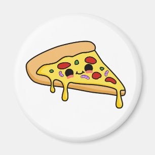 Imã Fatia de pizza de Kawaii
