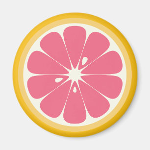 Imã Fatia de toranja Rosa