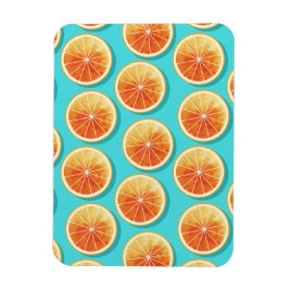 Ímã Fatias Laranja no Azul