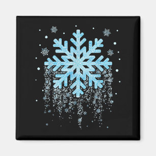 Imã Fato de floco de neve Inverno Natal Correspondênci