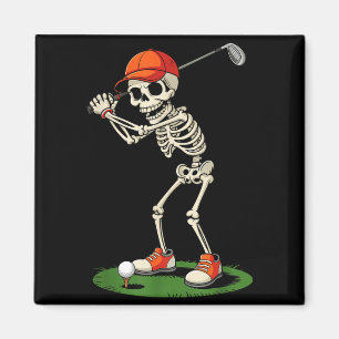 Imã Fato de Golfe de Esqueleto de Halloween Engraçado
