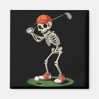 Imã Fato de Golfe Esqueleto de Halloween Engraçado par