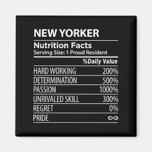 Imã Fatos de Nutrição de Nova York Engraçado Orgulho d