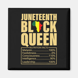 Imã Fatos Nutricionais da Rainha Negra do Juneteenth H