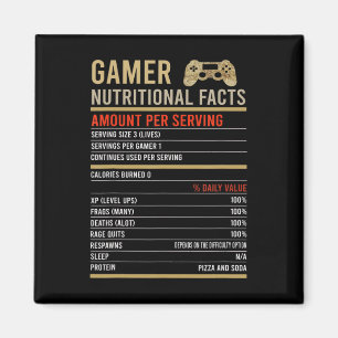 Imã Fatos Nutricionais de Gamer Gamer Legal Jogo de Ví