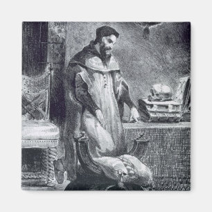 Imã Fausto em seu Estudo, de Goethe's Faust, 1828, (il