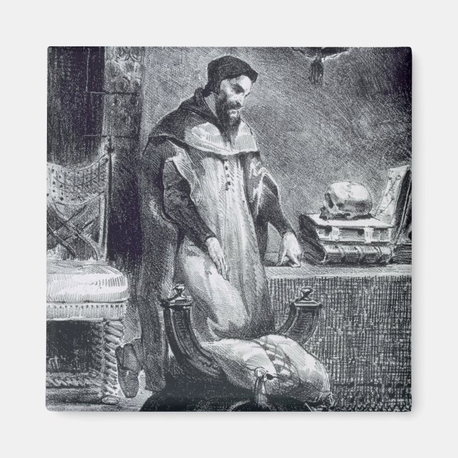Imã Fausto em seu Estudo, de Goethe's Faust, 1828, (il (Frente)