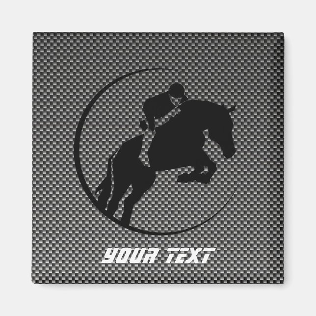 Imã Faux Carbon Fiber Equestrian (Frente)