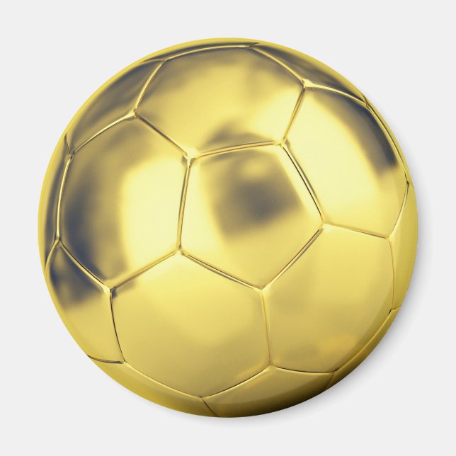 Imã Faux Dourado Soccer Ball (Frente)
