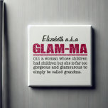 Imã Faux Hot Pink Glitter Glam-Ma<br><div class="desc">Faux Hot Pink Glitter Glam-Ma Magnet - For some of us, being glamorous and fabulous comes naturally. Show your inner diva and forever glam attitude with this very cool faux glitter hot pink Glam-Ma magnet. With its definition: "Glam-ma is a woman whose children had children but is far too gorgeous...</div>