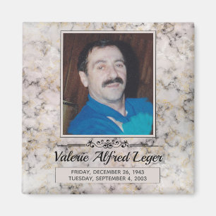 Imã Faux Marbled Custom Memorial Keepsakes