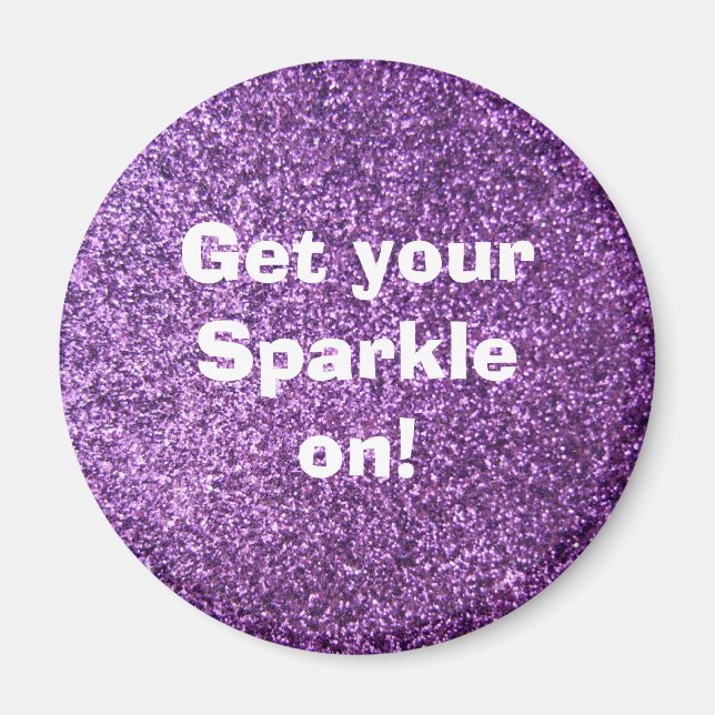 Imã Faux Purple Glitter (Frente)