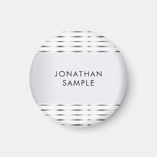 Imã Faux Silver Glamor Elegant Modern Modelo