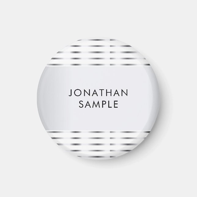 Imã Faux Silver Glamor Elegant Modern Modelo (Frente)