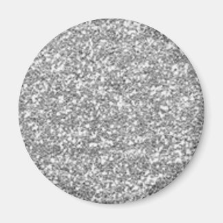 Imã Faux Silver Glitter