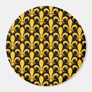 Imã Faux Stone Gold Fleur de lis