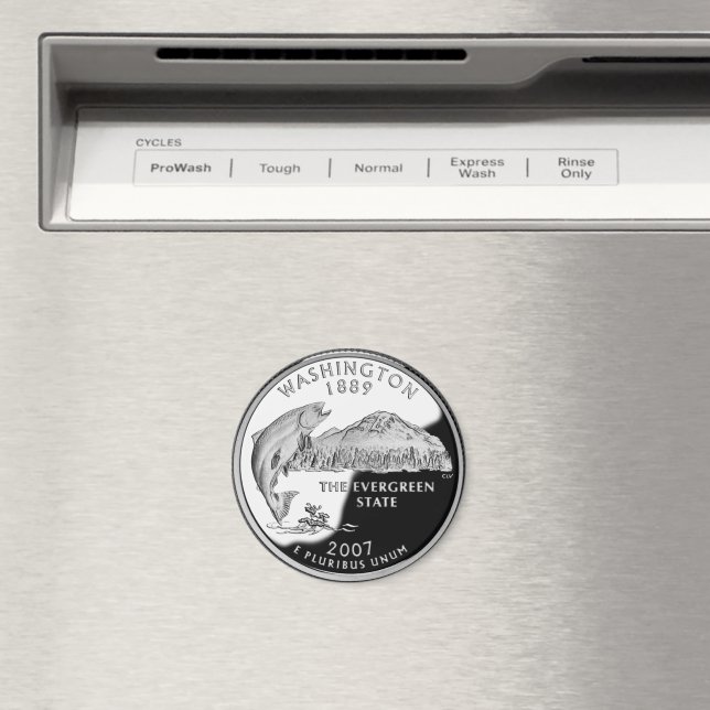 Imã Faux Washington State Quarter (In Situ (Dishwasher))
