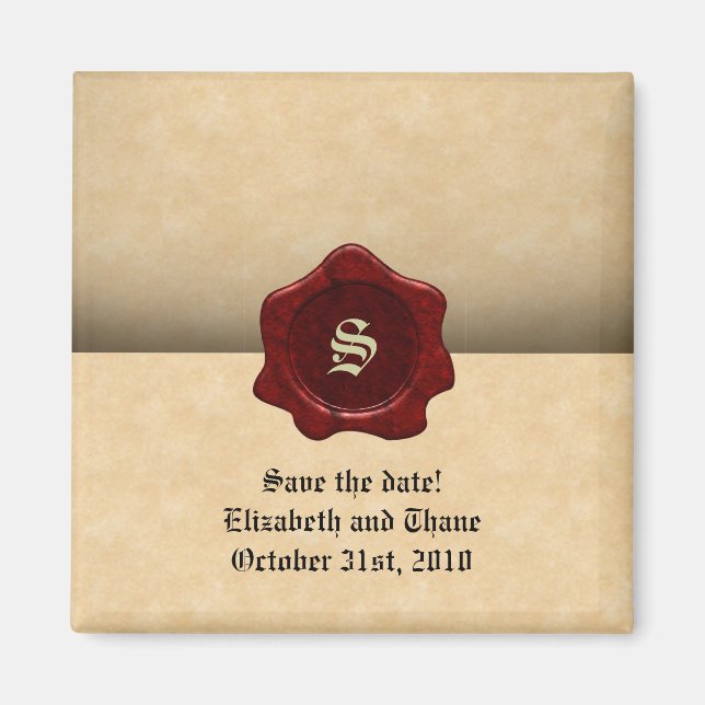 Imã Faux Wax Seal e Gótico de Vintage (Frente)