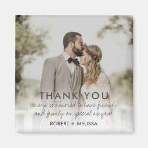 Imã Favor de Agradecimento de Foto do Dia do Casamento