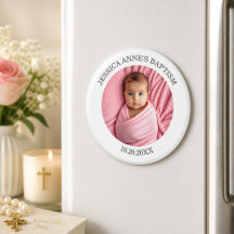 Favor de Batismo de Menina com Foto Especial
