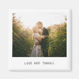 Imã Favor de Casamento Fotográfico de Amor e Obrigado