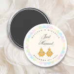 Imã Favor de Casamento Par Perfeito e Bonito recem cas<br><div class="desc">Imagem de Favor de Casamento de Par Correto de recem casados</div>