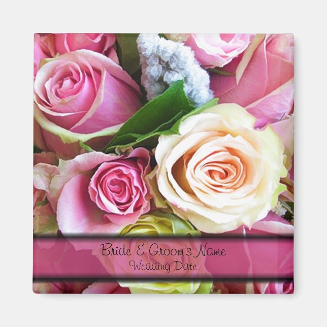 Imã Favor de Casamento Personalizado (Frente)