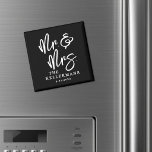 Imã Favor de Casamento Preto Personalizado<br><div class="desc">Favor de Ímã de Casamento Personalizado.</div>