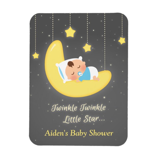 Ímã Favor de Chuvinha de Bebê Twinkle Twinkle Little S (Vertical)