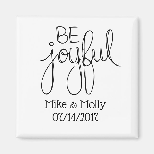 Imã Favor de Data de Casamento (Frente)