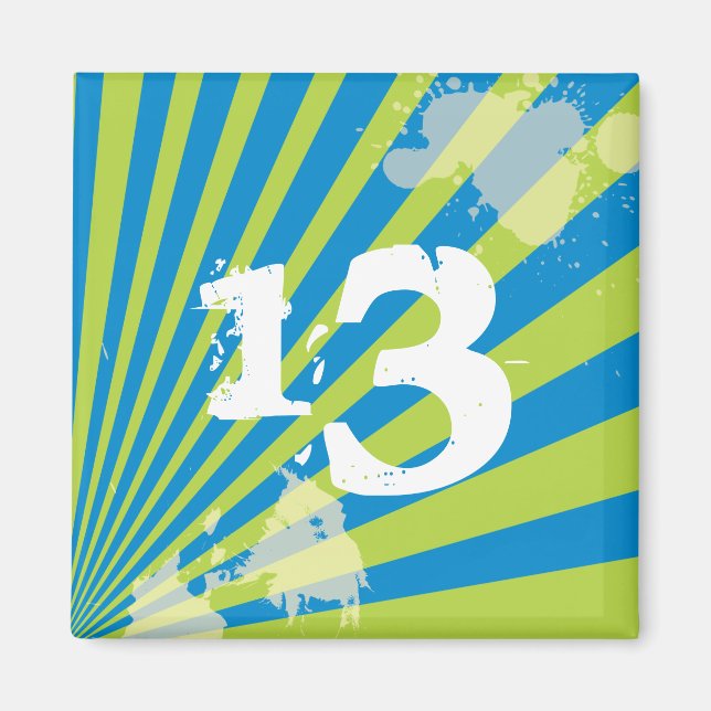 Imã Favor de Festa de aniversário de adolescente | Mag (Frente)