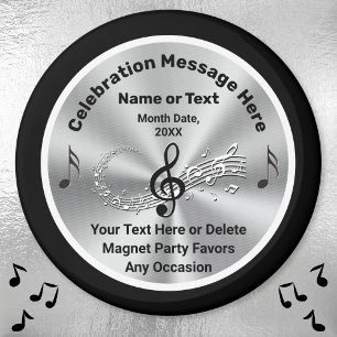 Imã Favor de festa de música personalizado, Nota de Mú