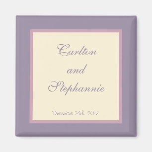 Imã Favor do Magnet de Casamento Roxo Elegante