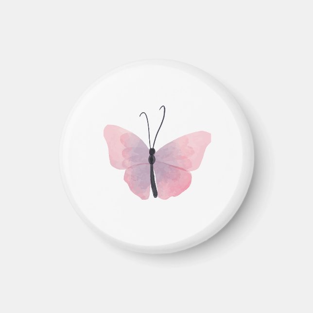 Imã Favor do partido bonito Pink Butterfly (Frente)
