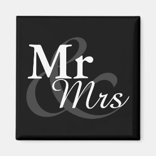 Imã Favor elegante simples do casamento da tipografia