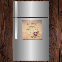 Favorecer Casamento De Magnet Com Nome E Data Flor