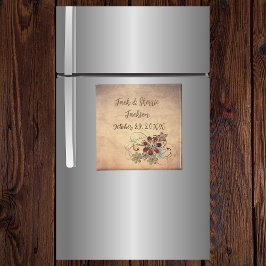 Imã Favorecer Casamento De Magnet Com Nome E Data Flor