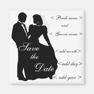 Imã Favores da silhueta dos noivos da dança