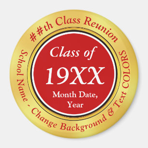 Imã Favoritos de Reunião de Classe, Vermelho, Branco,