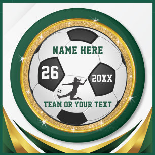 Imã Favoritos para Festa de Futebol Feminino, Verde Fl