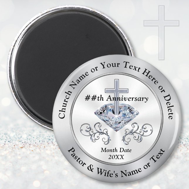 Imã Favoritos para festas de Aniversário da Igreja do  (Personalised, Church Anniversary Gifts. Ideas for Church Anniversary Celebrations. Church Favors.   )