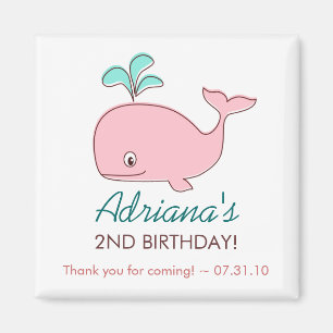 Imã Favoritos para festas de ímã de baleia rosa