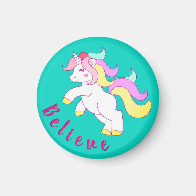 Imã Favoritos para festas Unicorn (Frente)